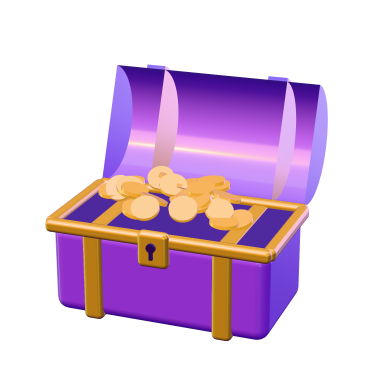 An open chest full of coins